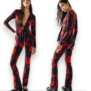 NWT Free People Flora Printed Catsuit Jumpsuit